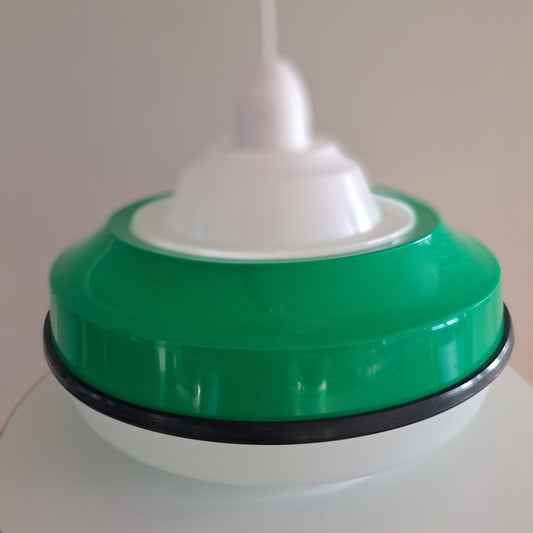 Vintage riippuvalaisin, vihreä-valkoinen