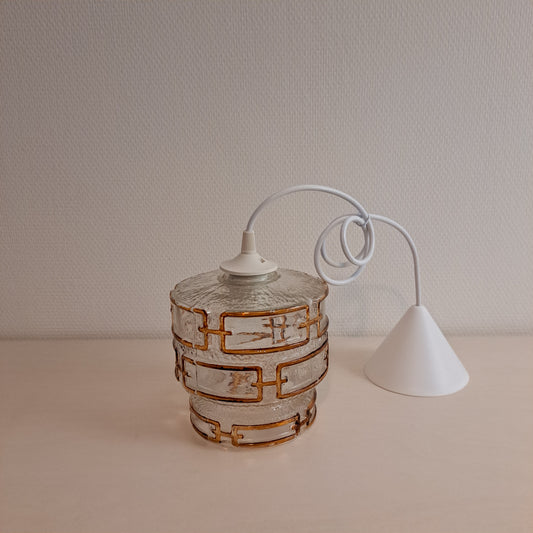 Vintage, lasinen riippuvalaisin