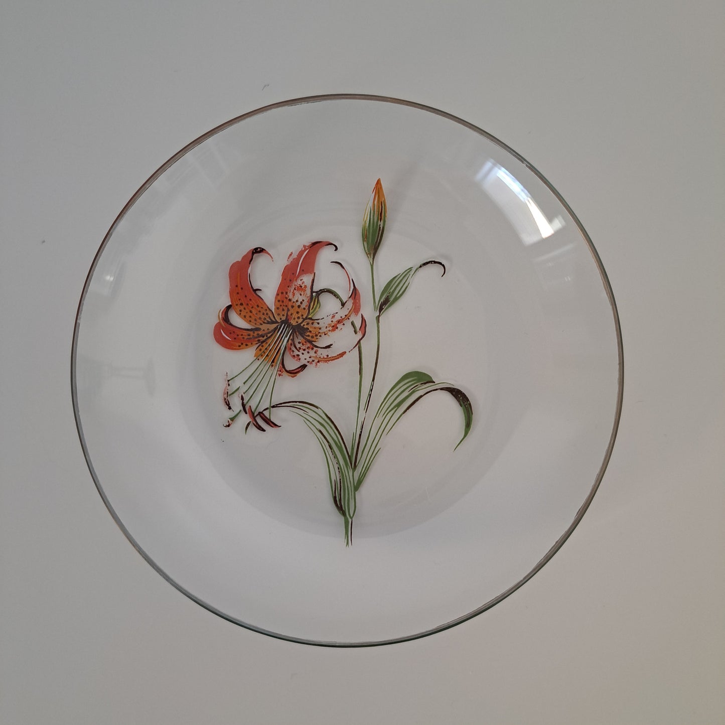 Vintage lasilautaset, 5 kpl
