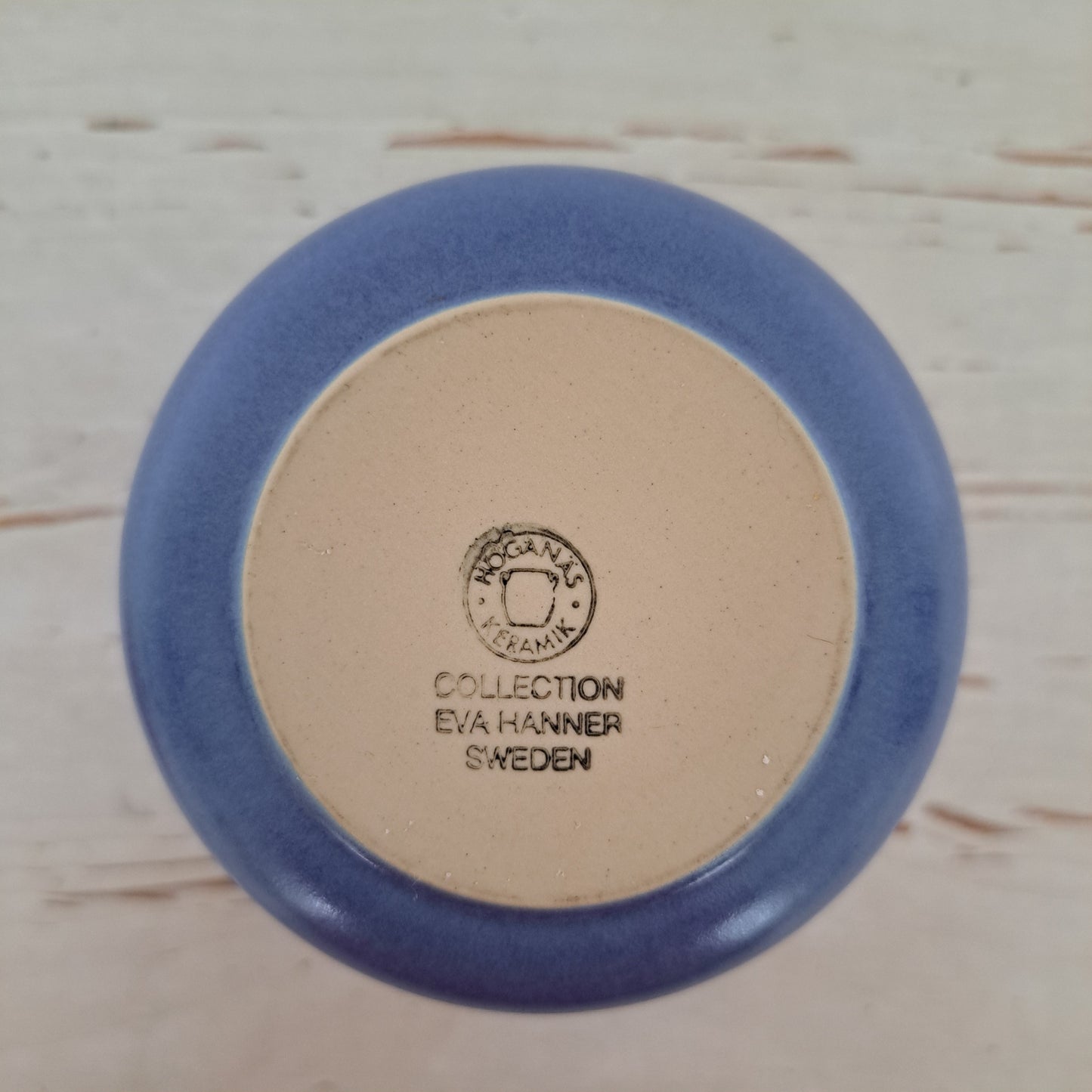 Höganäs Keramik, sininen sokerikko/kannellinen purnukka