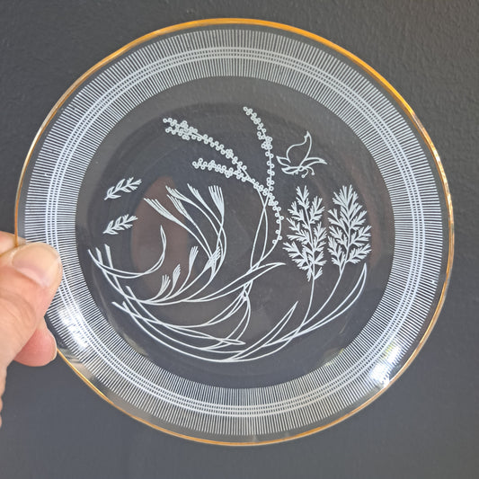 Vintage Heye Filigran Glass, lasilautaset 4 kpl