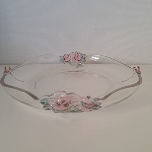 Mikasa Walther Glass, "Dusty Rose" tarjoilulautanen