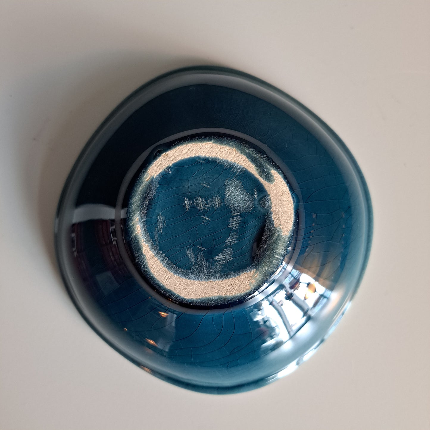 Kupittaan savi, kulho, sini-turkoosi