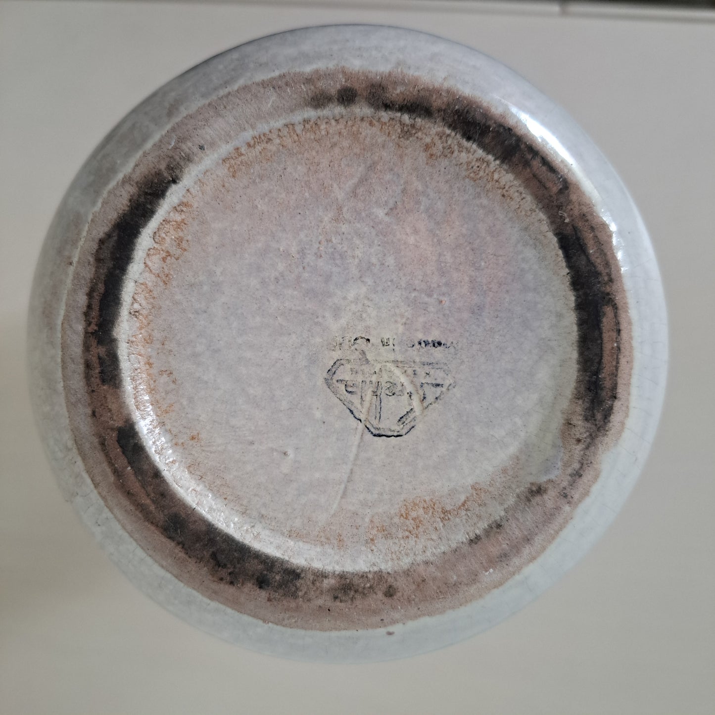 Strehla Keramik, maljakko, raidallinen