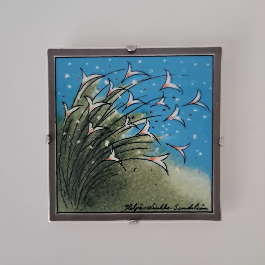 Arabia, Heljä Liukko-Sundström, decorative tile, With a thought