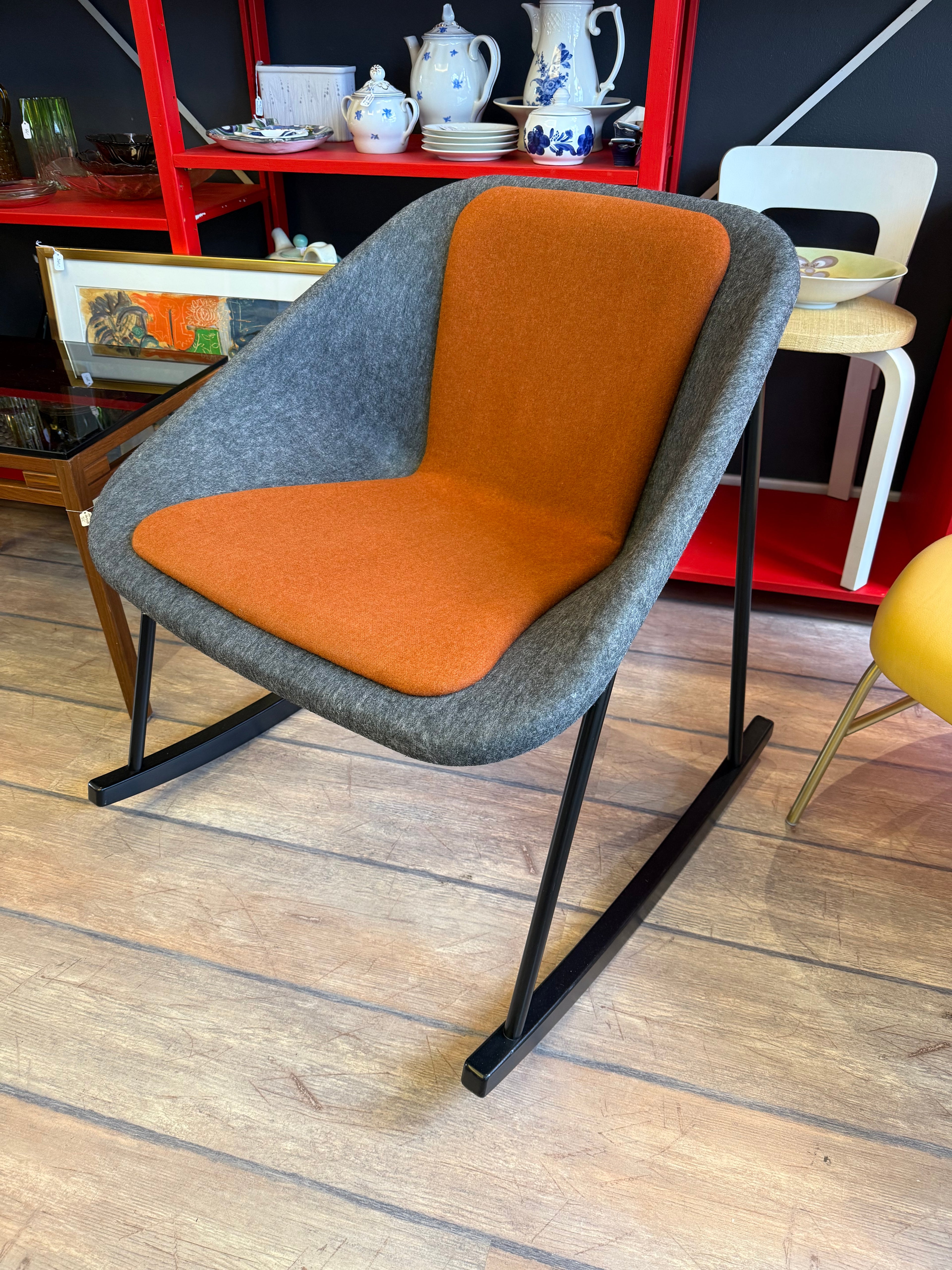 Inno, Kola Light rocking chair, grey/terracotta