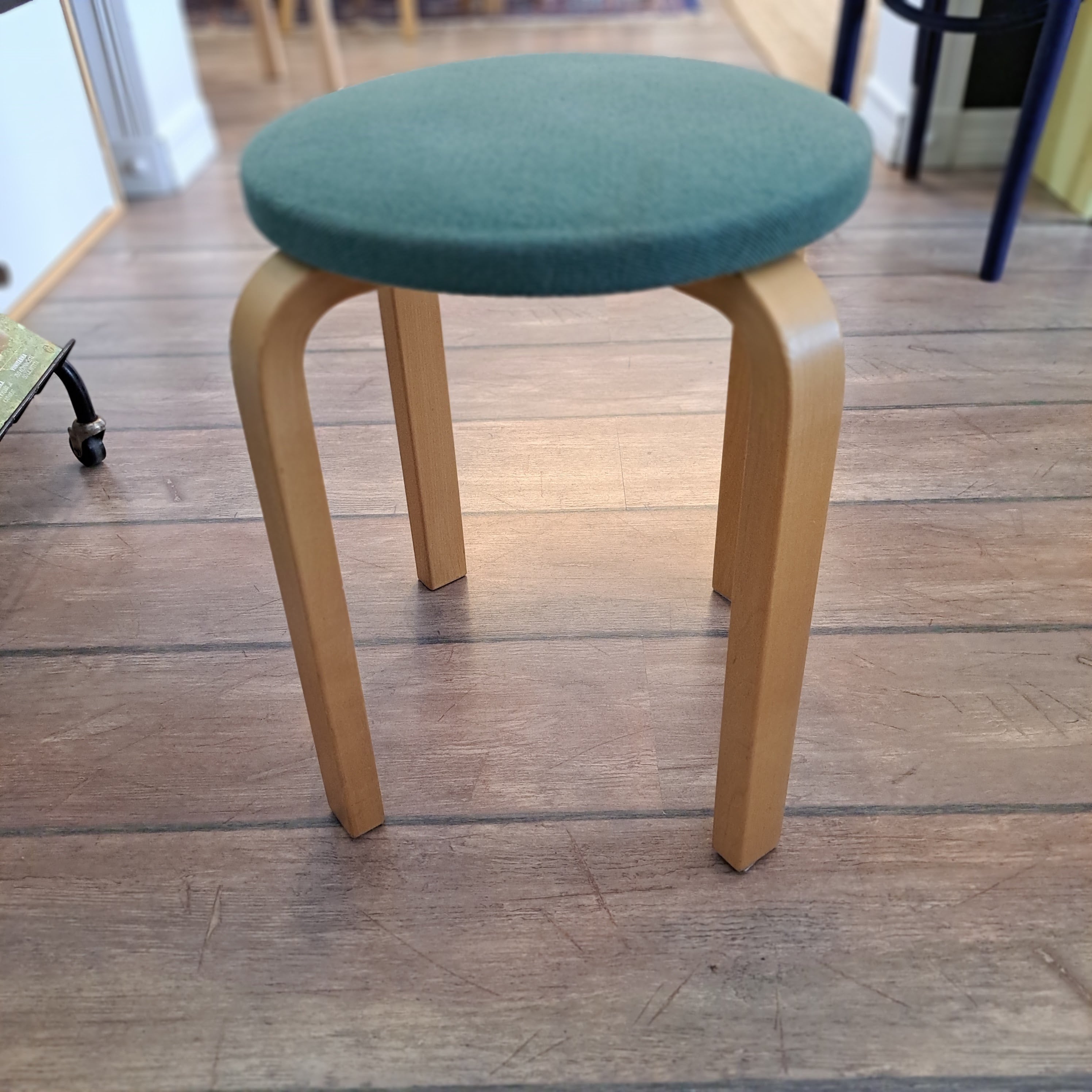 Artek, stool E60, greenish tone