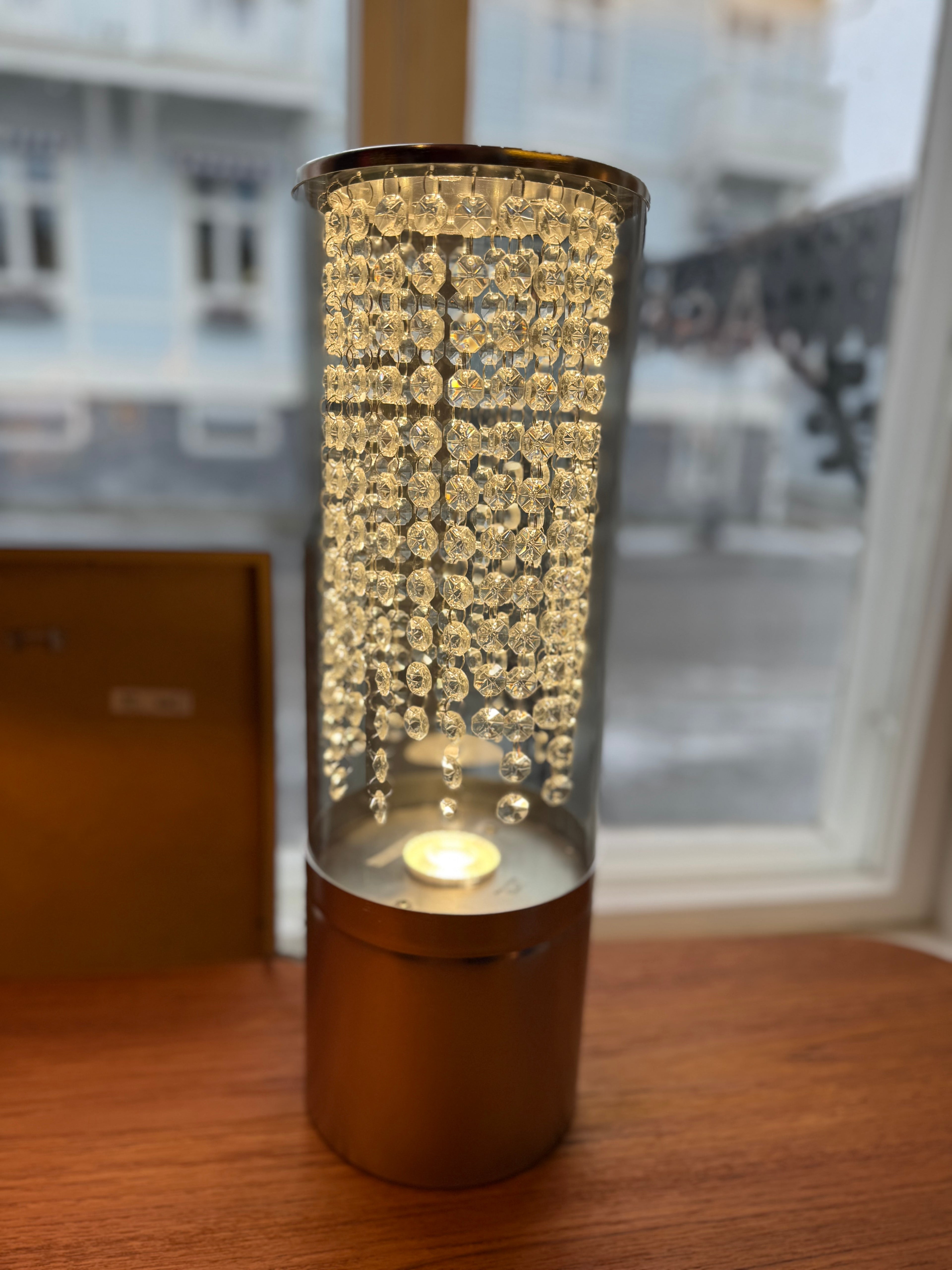 Frandsen Lighting, pöytävalaisin, kristallinen