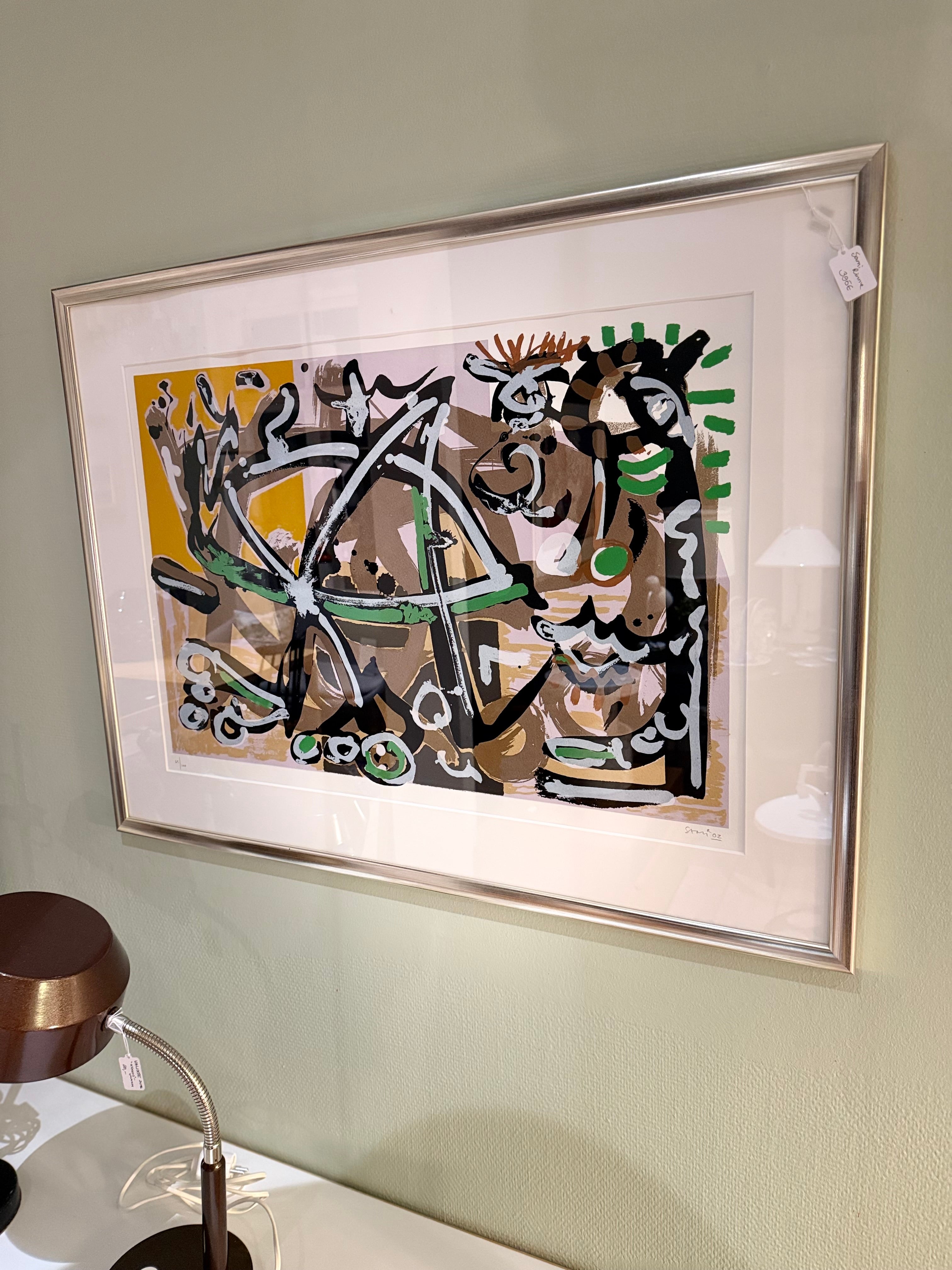 Sami Rinne, serigraphy, greenish