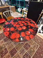 Marimekko, "Pihlajanmarja" vintage ruokapöytä