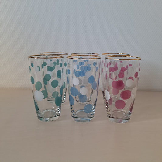 Vintage juomalasit, 6kpl