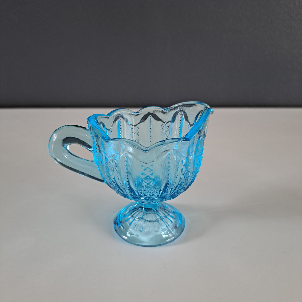 Nuutajärvi, sugar bowl and creamer, turquoise