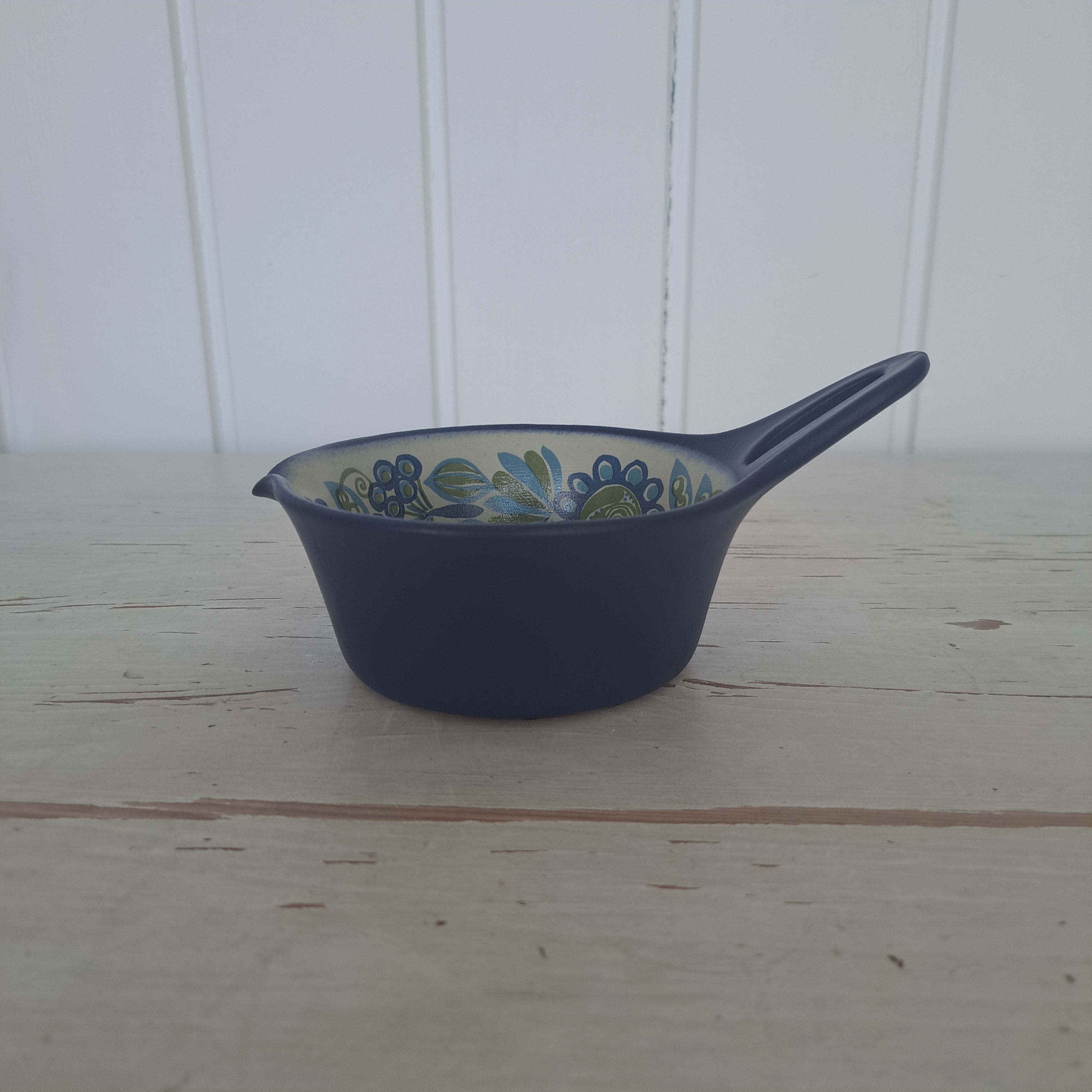 Vintage, sininen kastikekulho