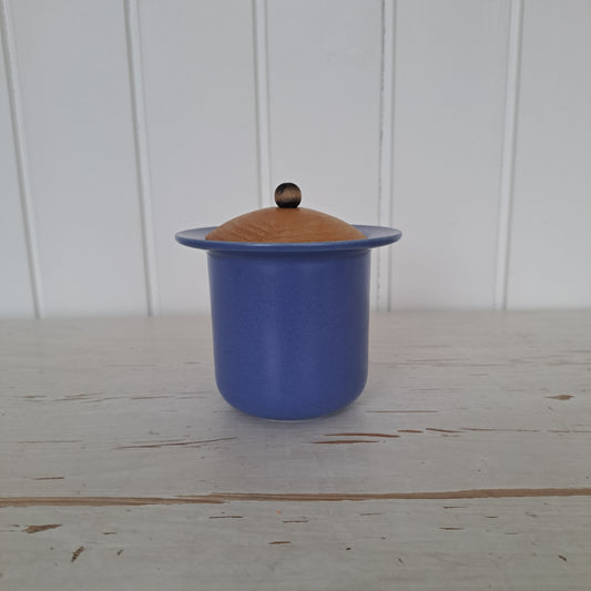 Höganäs Keramik, sininen sokerikko/kannellinen purnukka