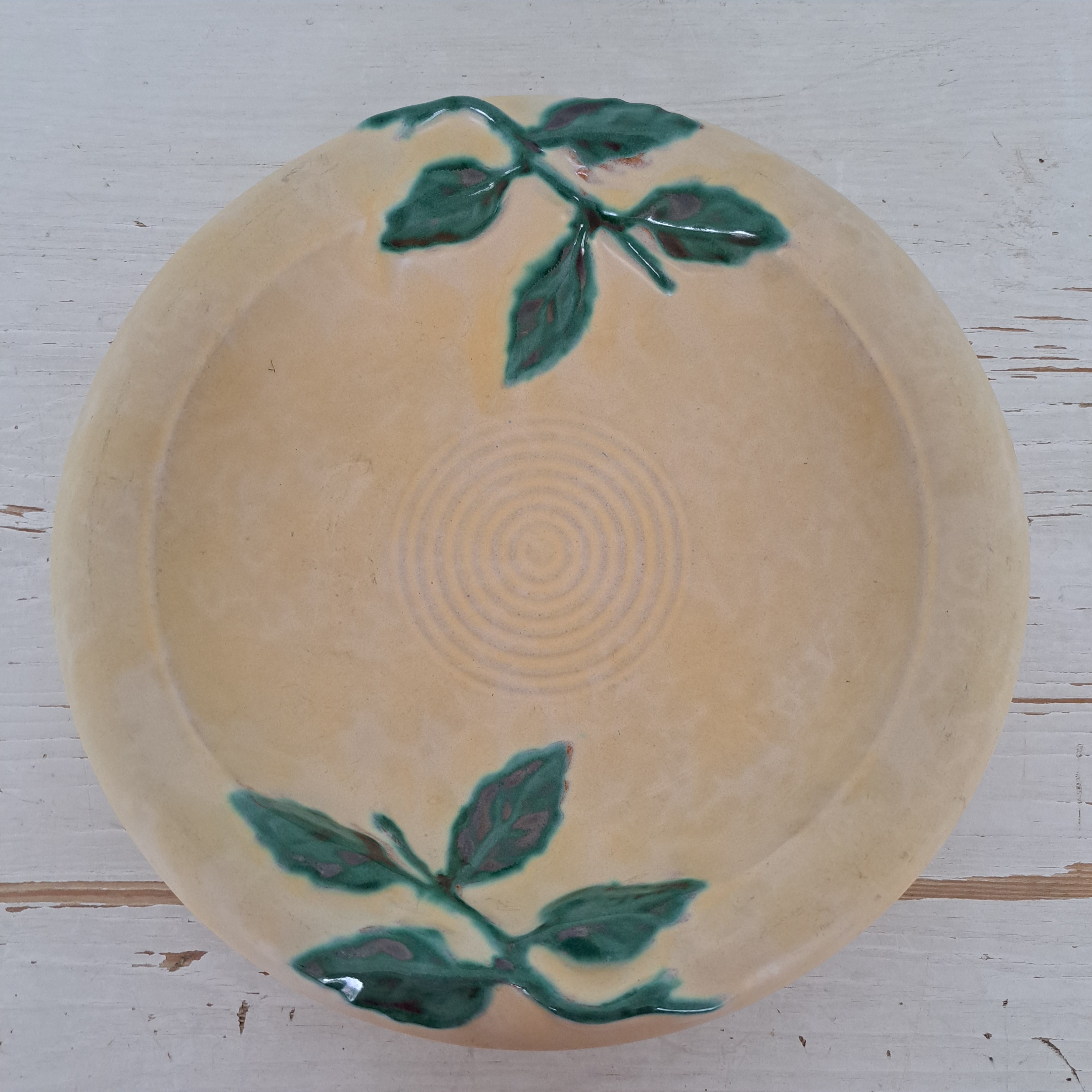 Upsala-Ekeby, vintage bowl with leaf decorations