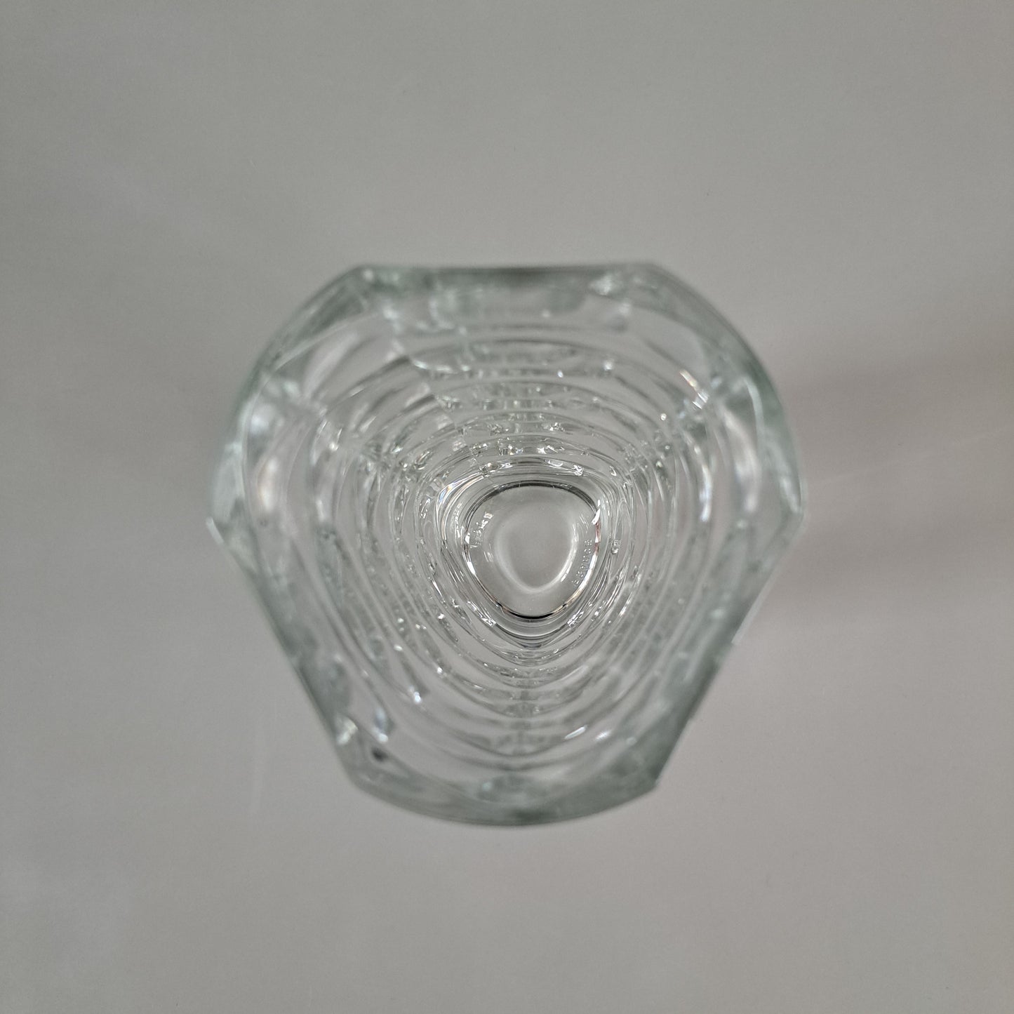 Vintage crystal vase, clear