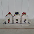 Villeroy &amp; Boch, jam jars with tray