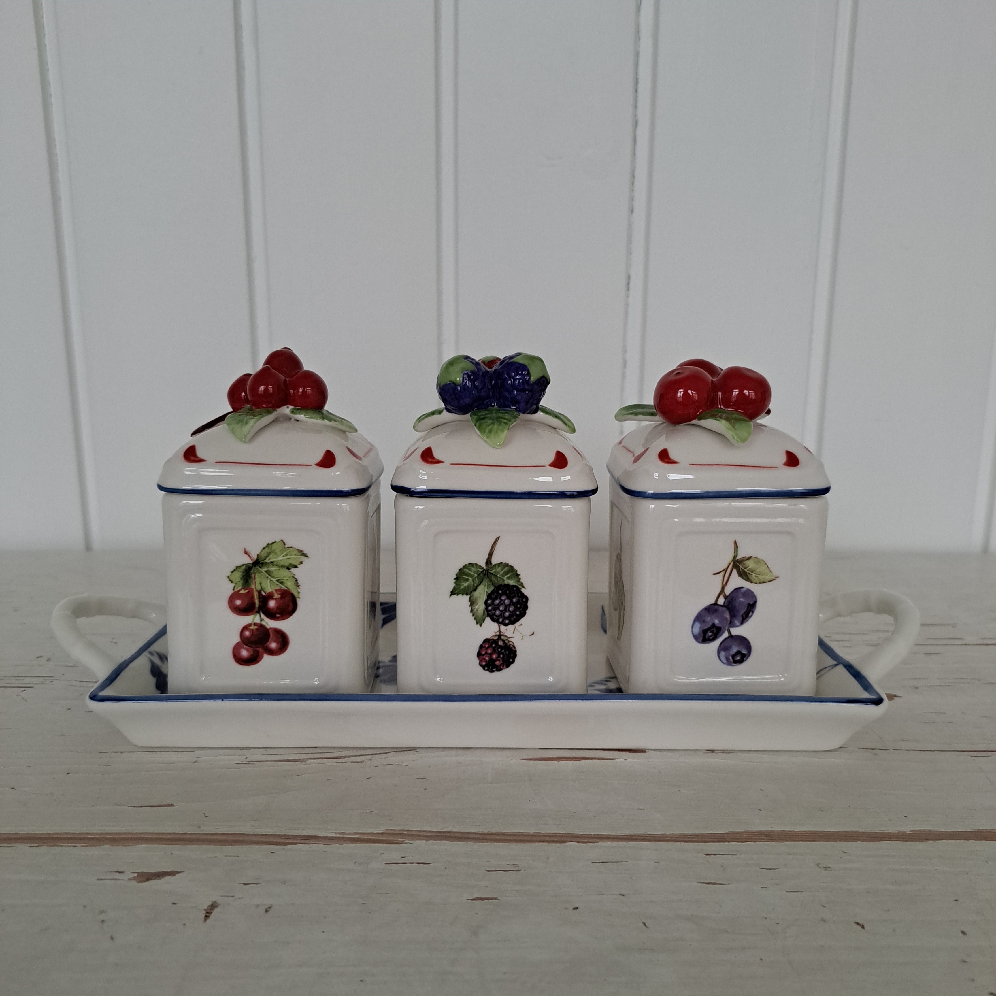 Villeroy &amp; Boch, jam jars with tray