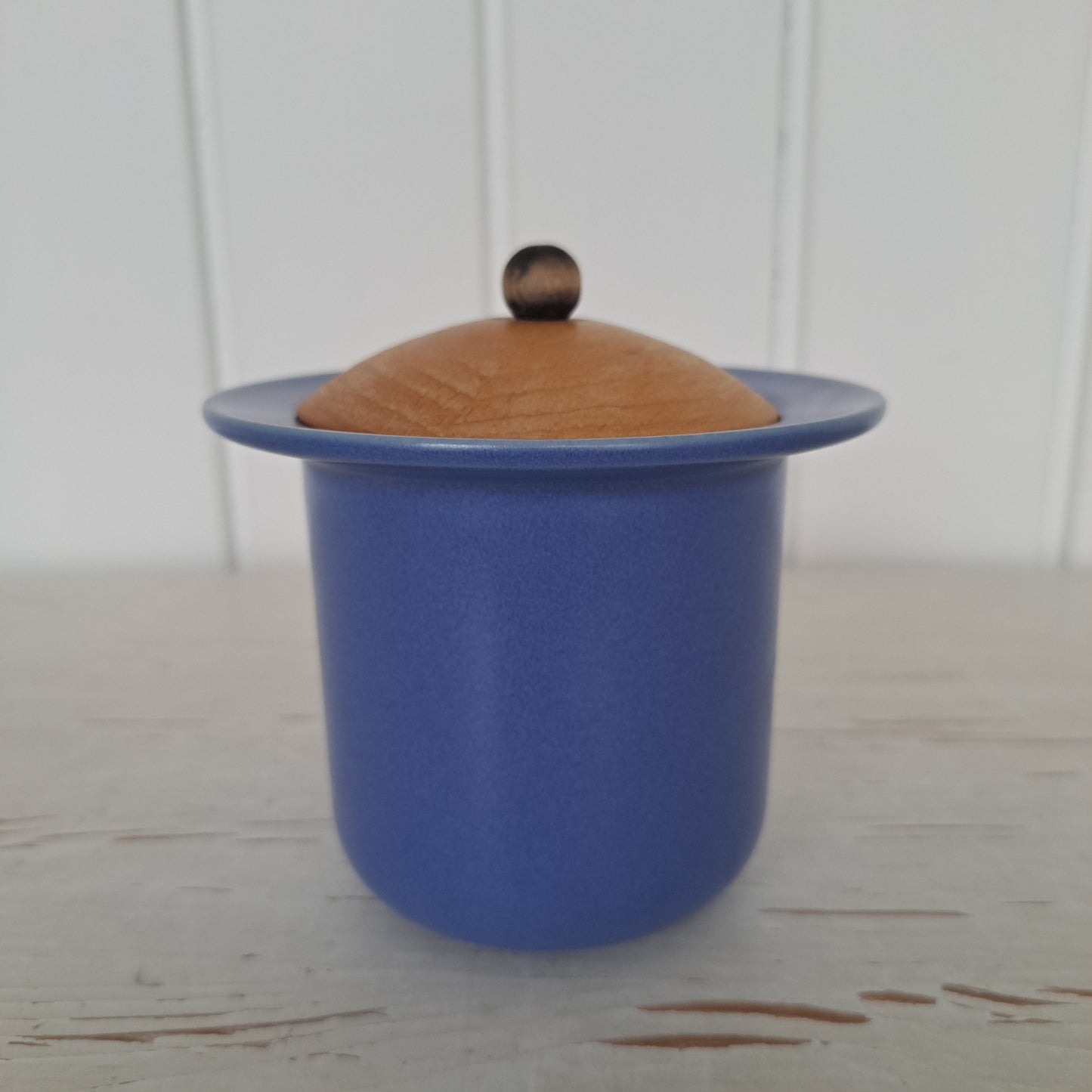 Höganäs Keramik, sininen sokerikko/kannellinen purnukka