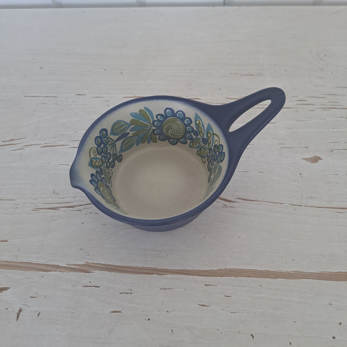 Vintage, sininen kastikekulho