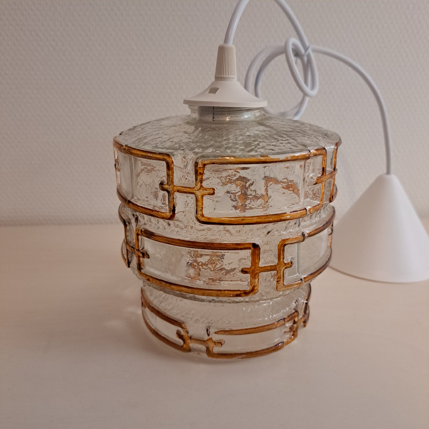 Vintage, lasinen riippuvalaisin