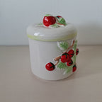 Jar with lid, fruit decoration, L