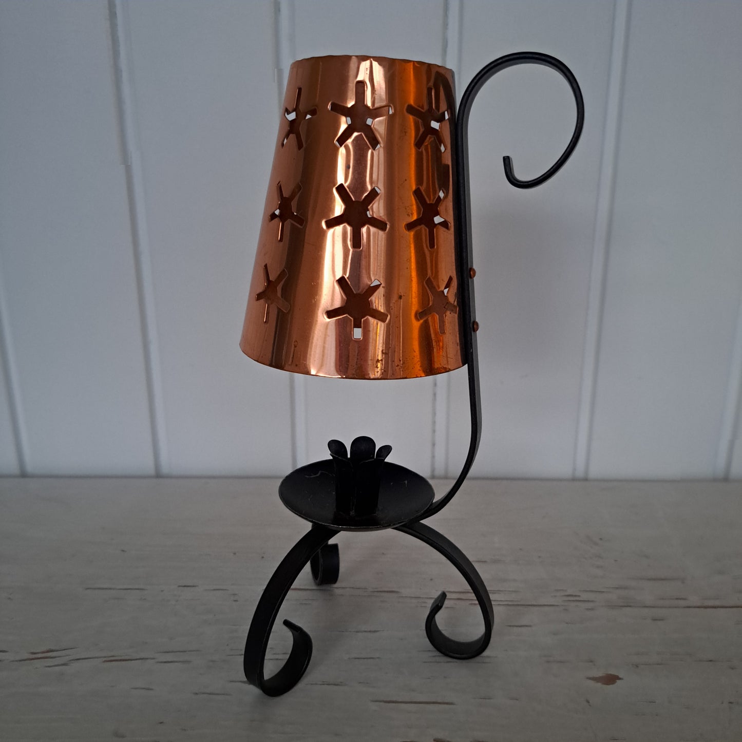 Kuparinen Vintage kynttiläjalka,