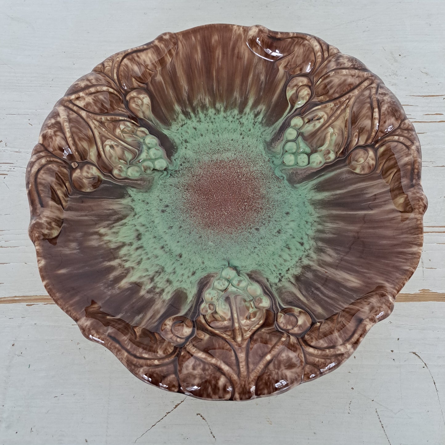 Jasba keramik, vintage hedelmäkulho, L