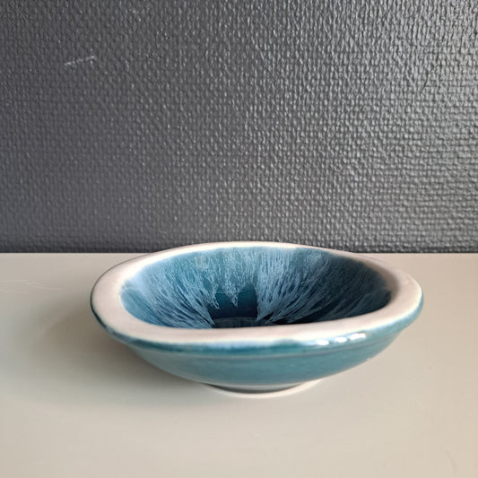 Kupittaan savi, kulho, sini-turkoosi