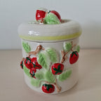 Jar with lid, fruit decoration, L