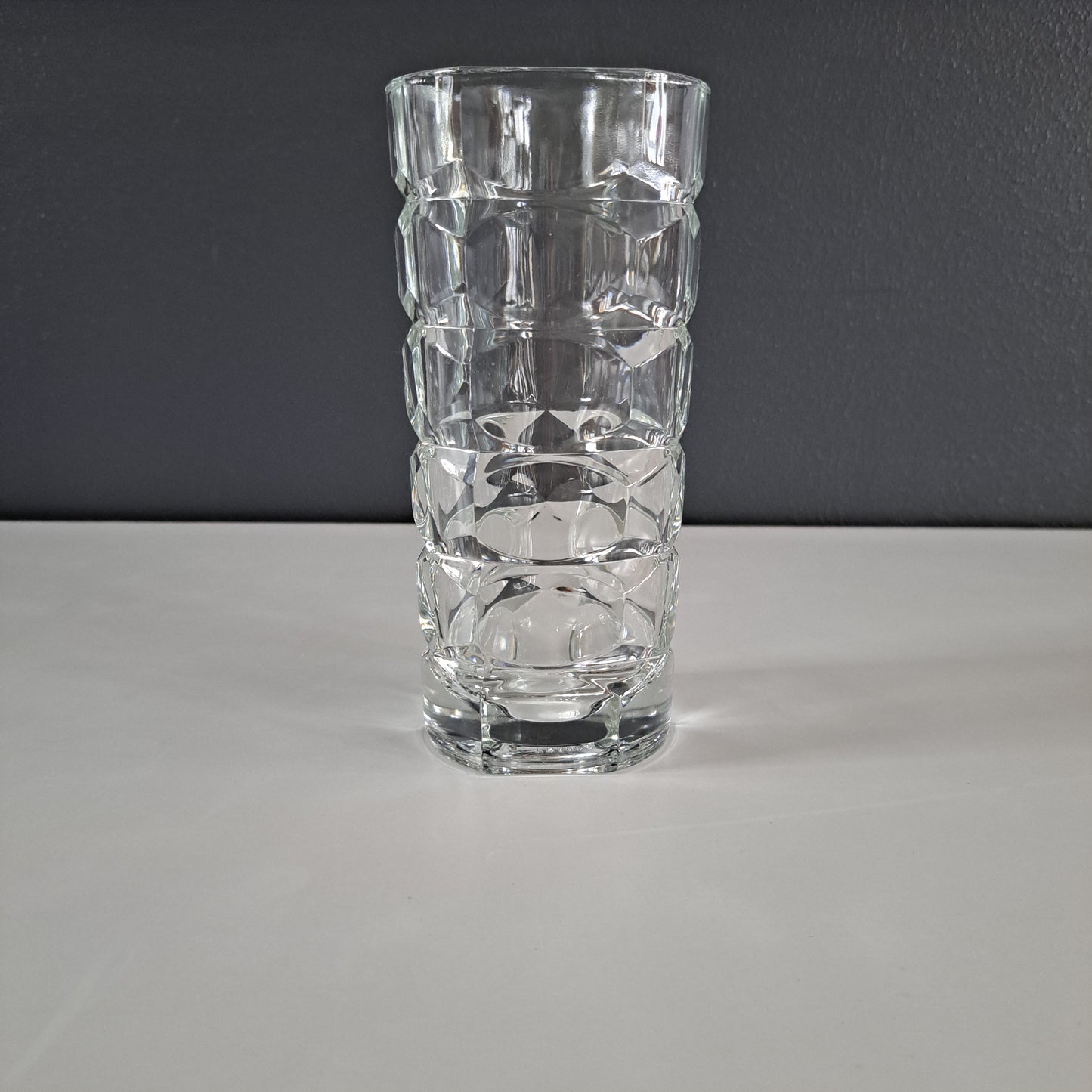 Vintage crystal vase, clear
