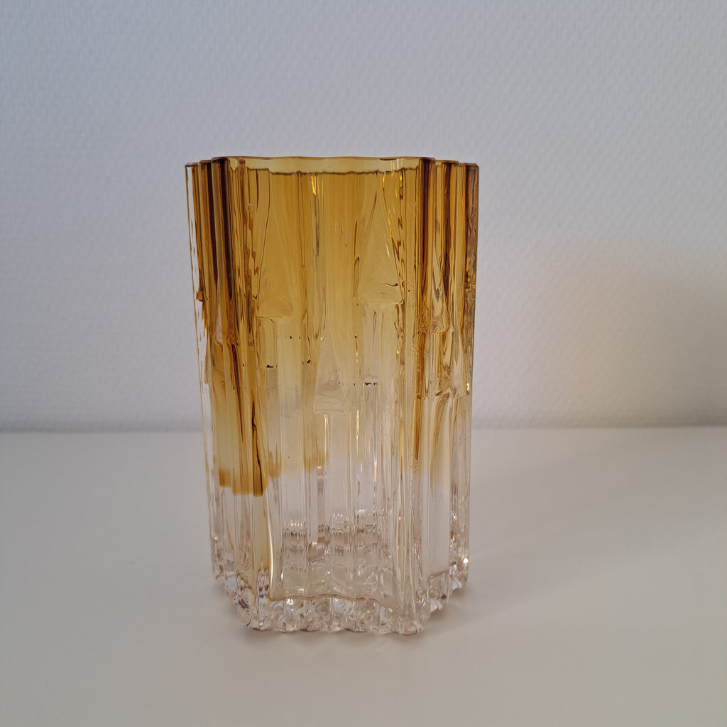 Humppilan glass, Honey Organ vase, amber