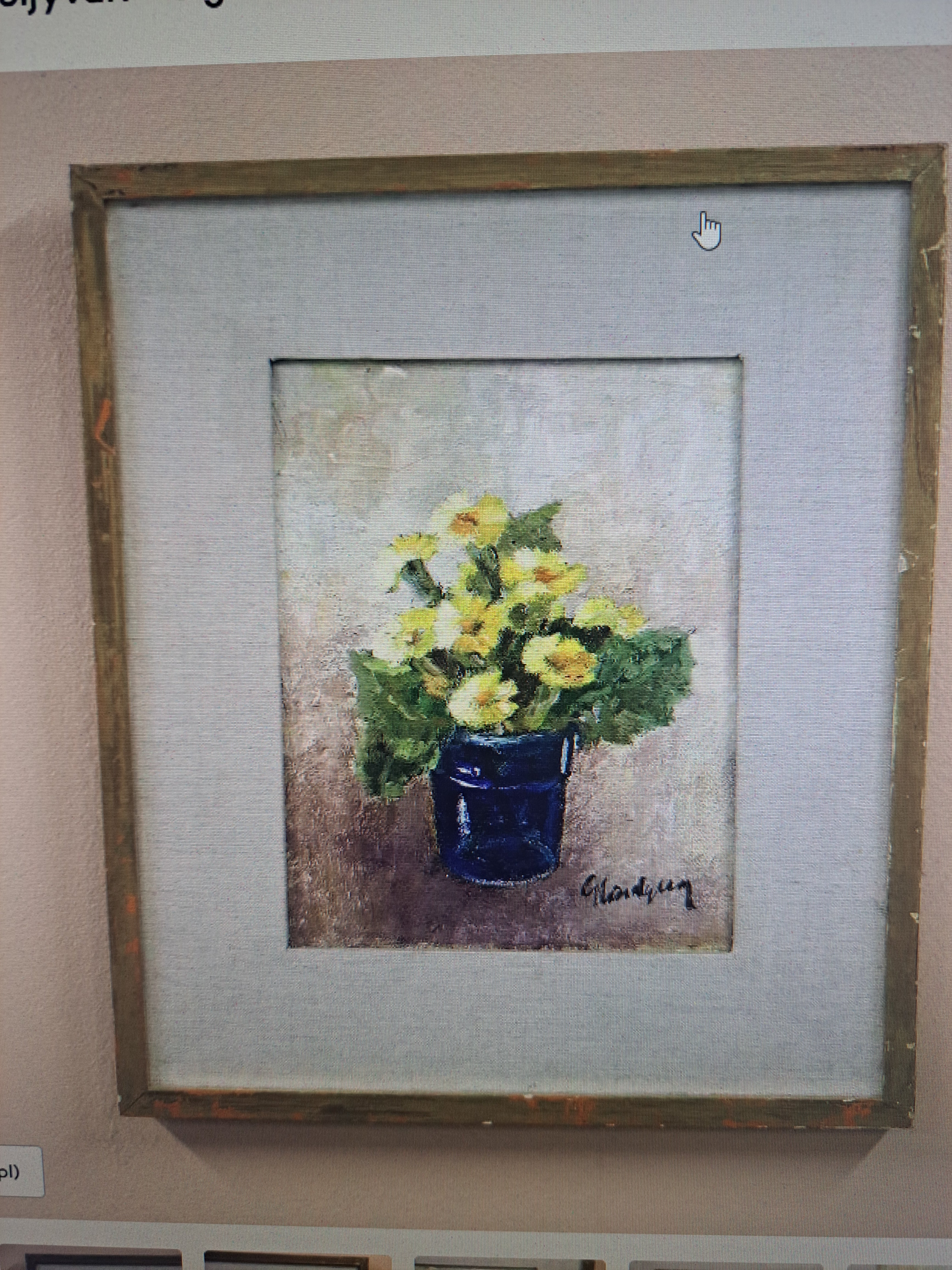 Greta Lindgren, Kukkia (Blommor), öljymaalaus, 1970