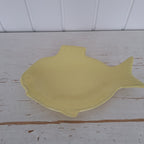 Riviera Keramik, fish plate, yellow