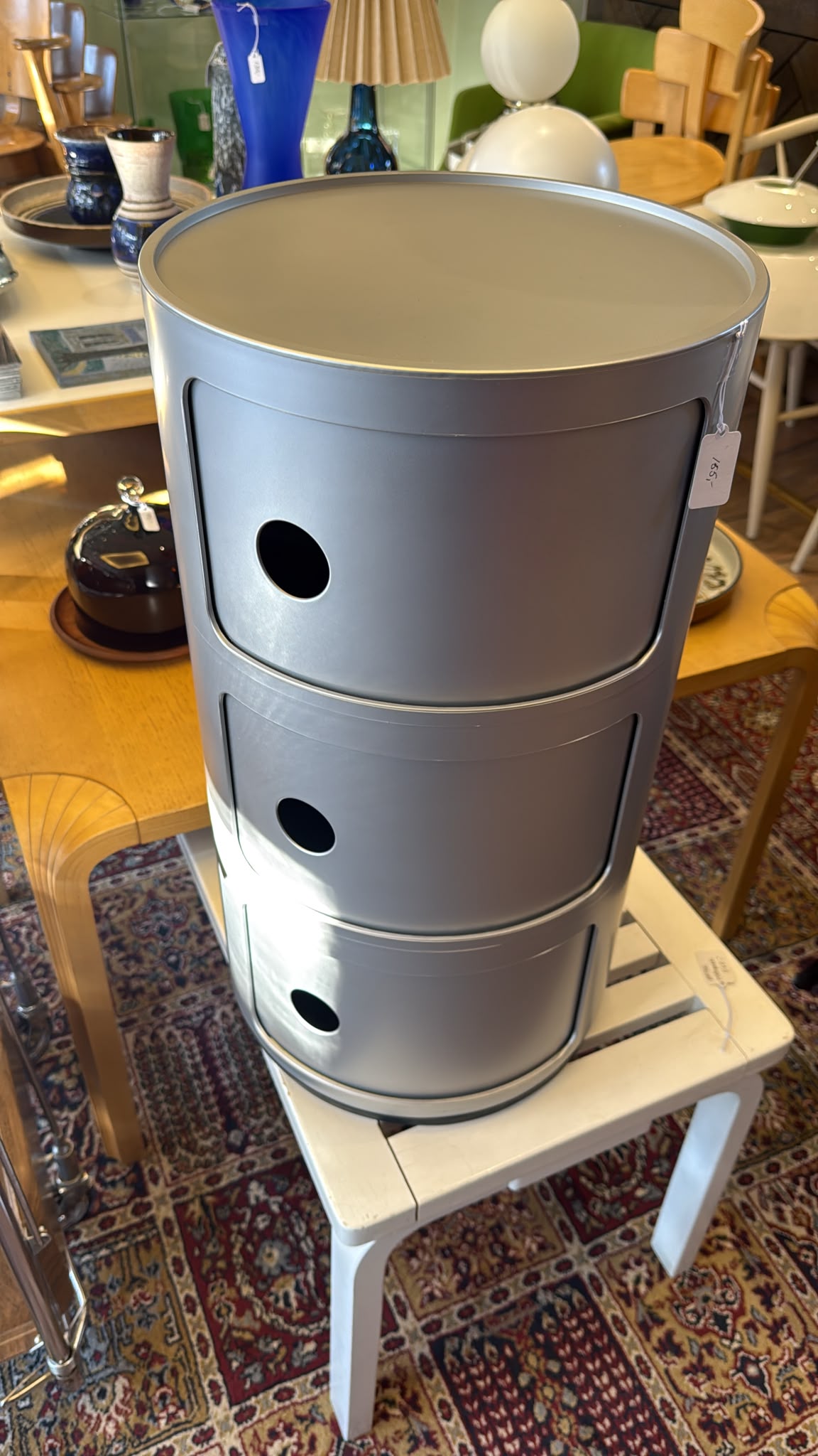 Kartell Componibili 3 -säilytyskaluste, hopea