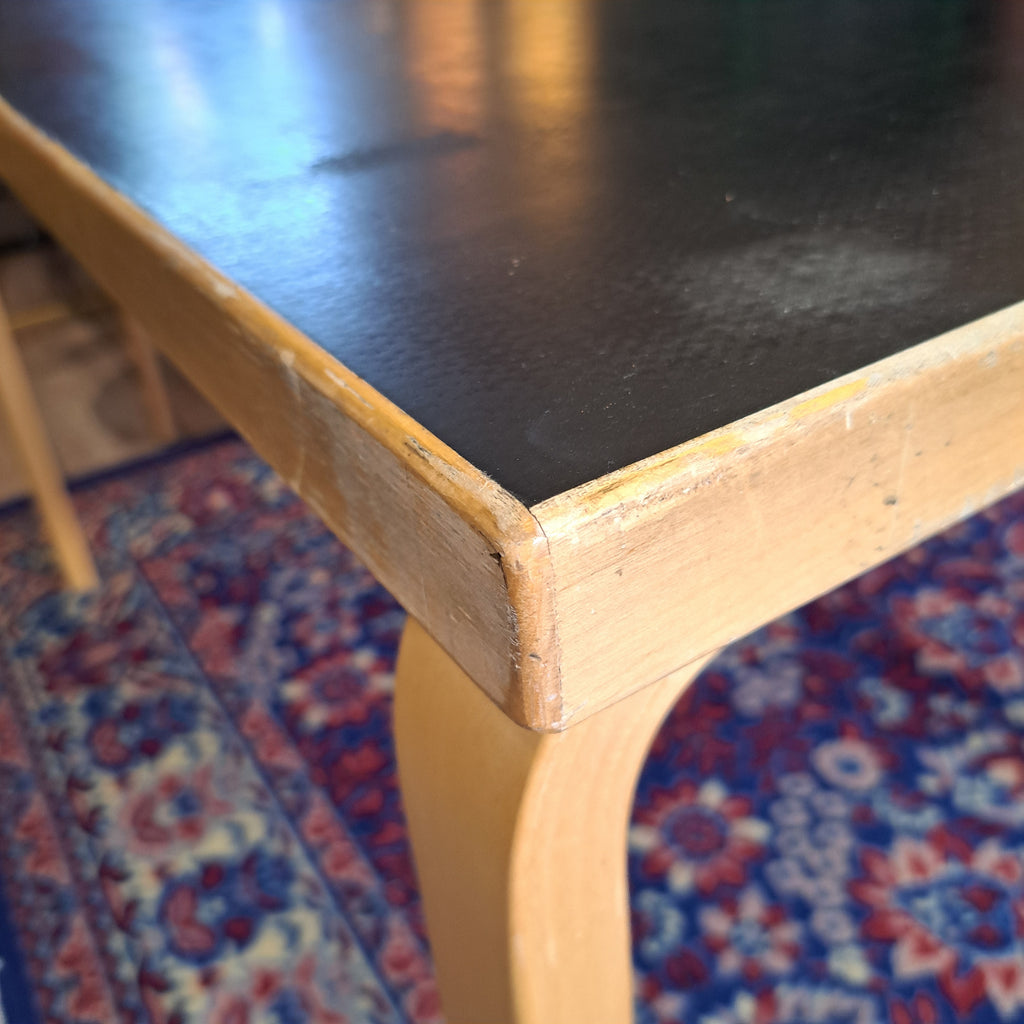 Artek, Aalto table 81B, black linoleum