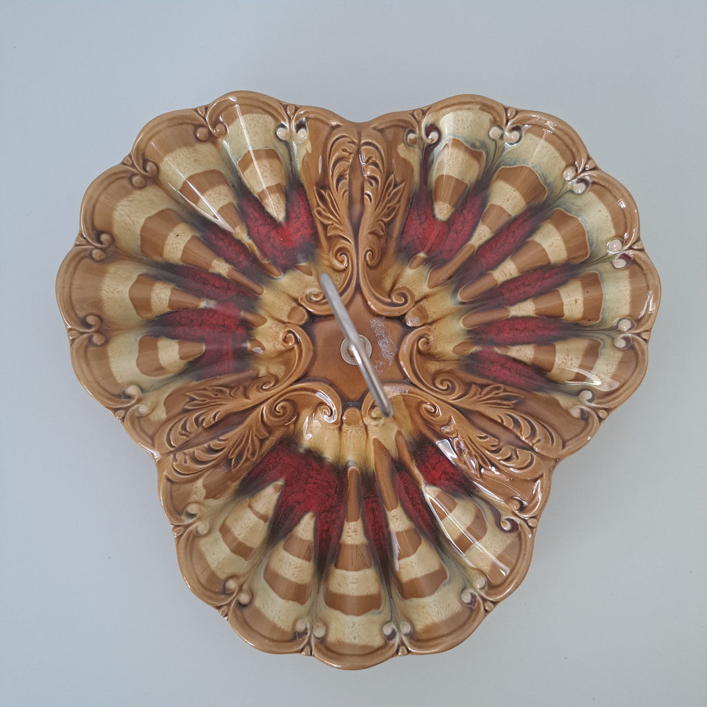 Serving dish, three compartments