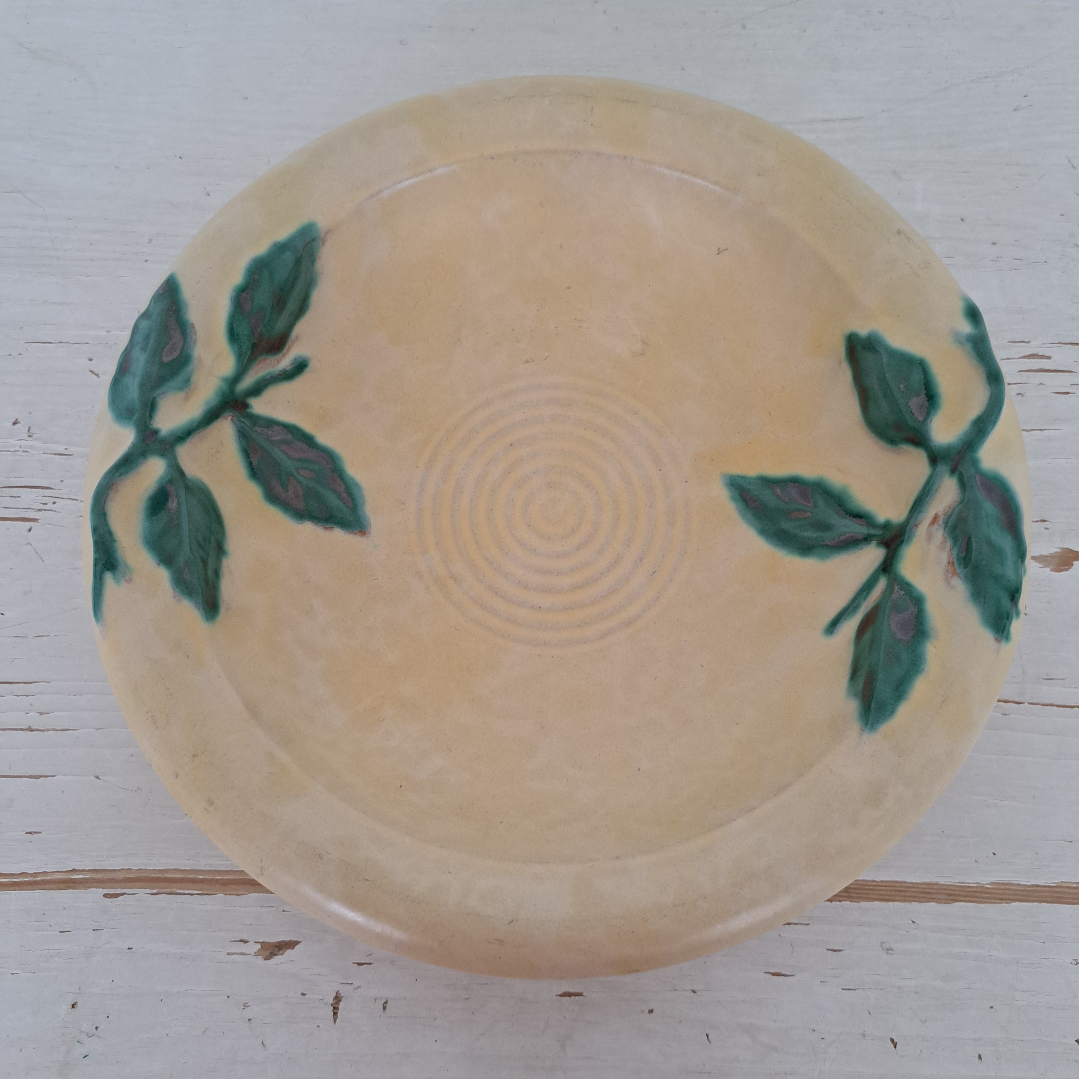 Upsala-Ekeby, vintage bowl with leaf decorations