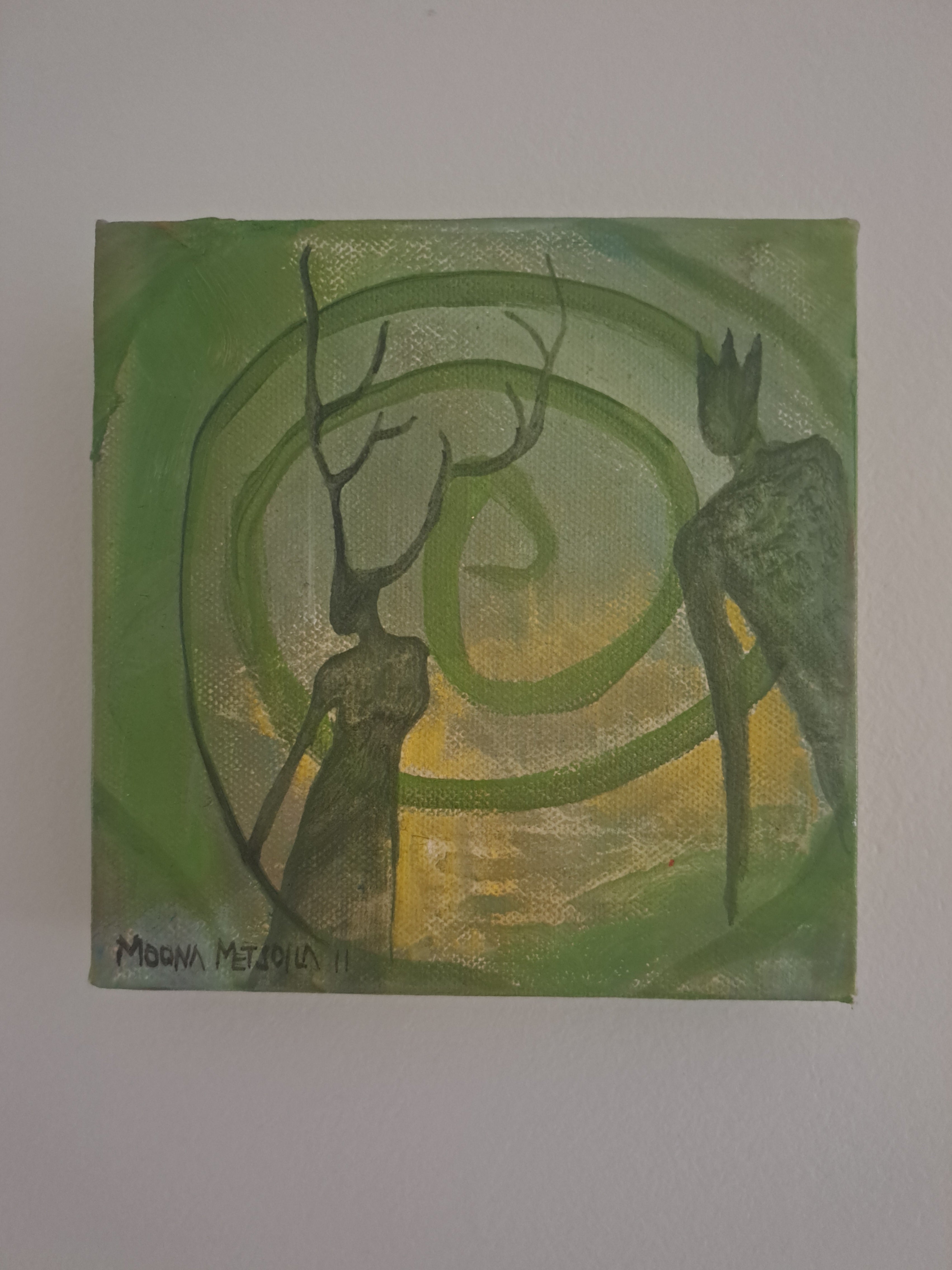 Moona Metsoila, "Pohjoinen Rakas", öljyvärityö