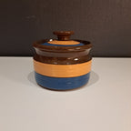Kupittaan clay, jar with lid, striped