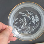 Vintage Heye Filigran Glass, Glass plates 4 pcs