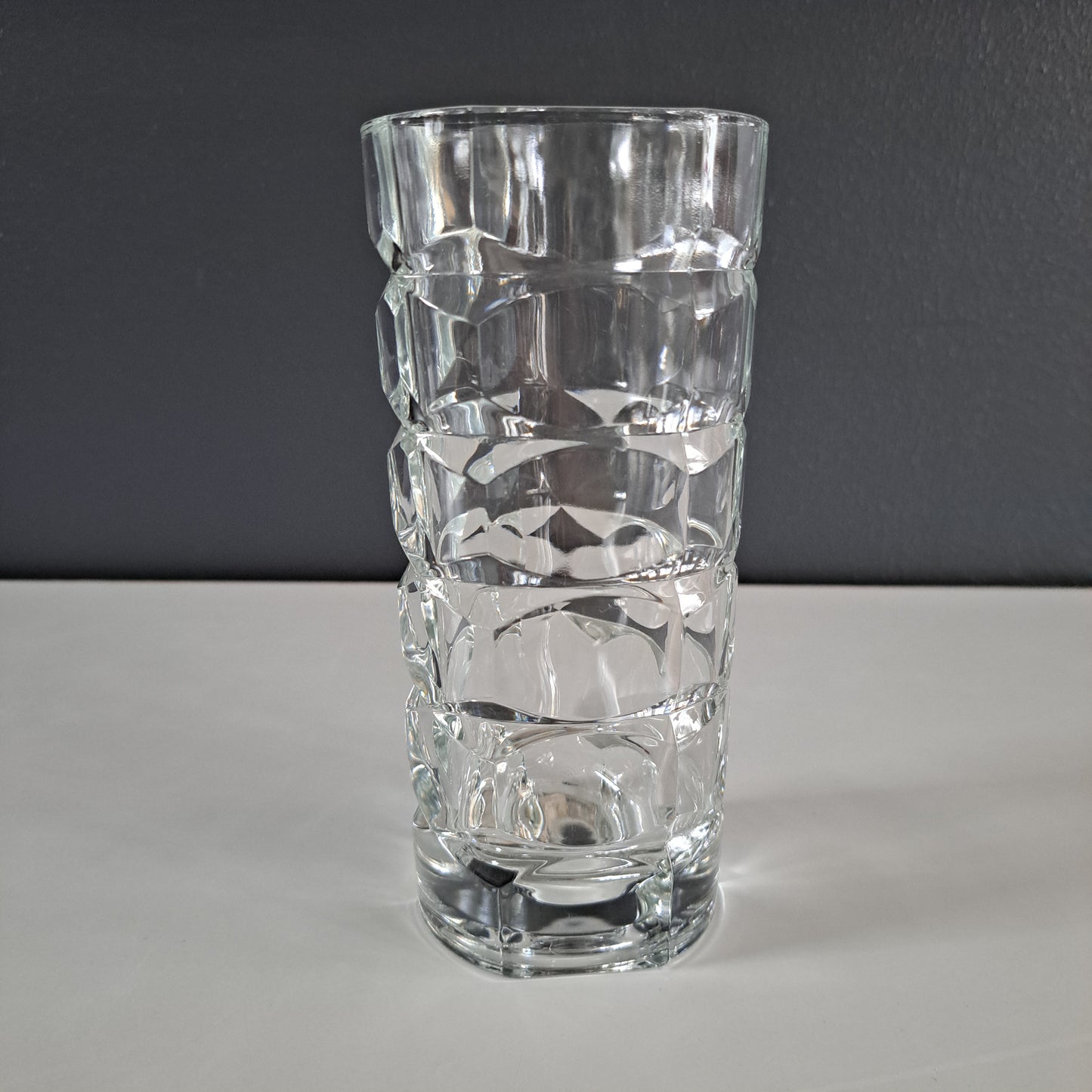 Vintage crystal vase, clear