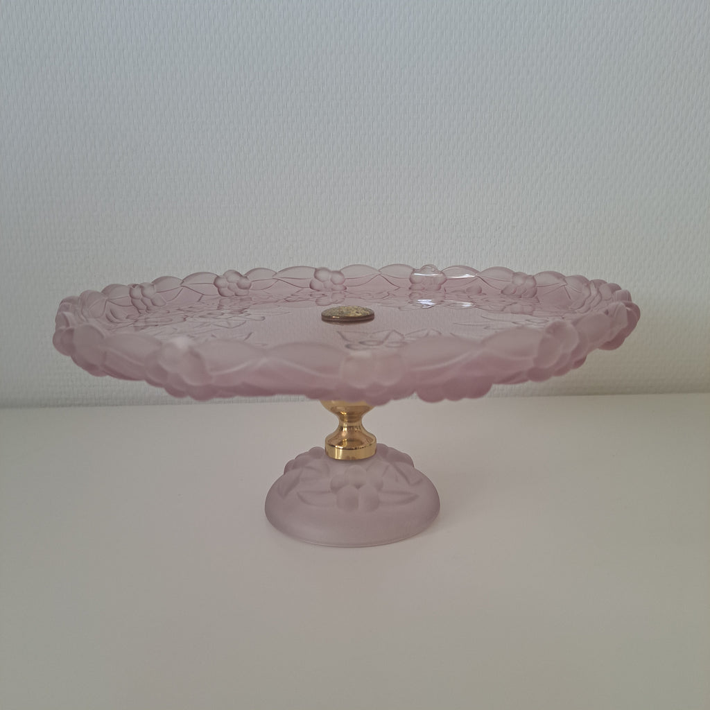 Mikasa Walther Glas, Rose cake plate, with foot