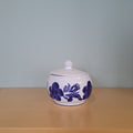 Flower-patterned jar with lid
