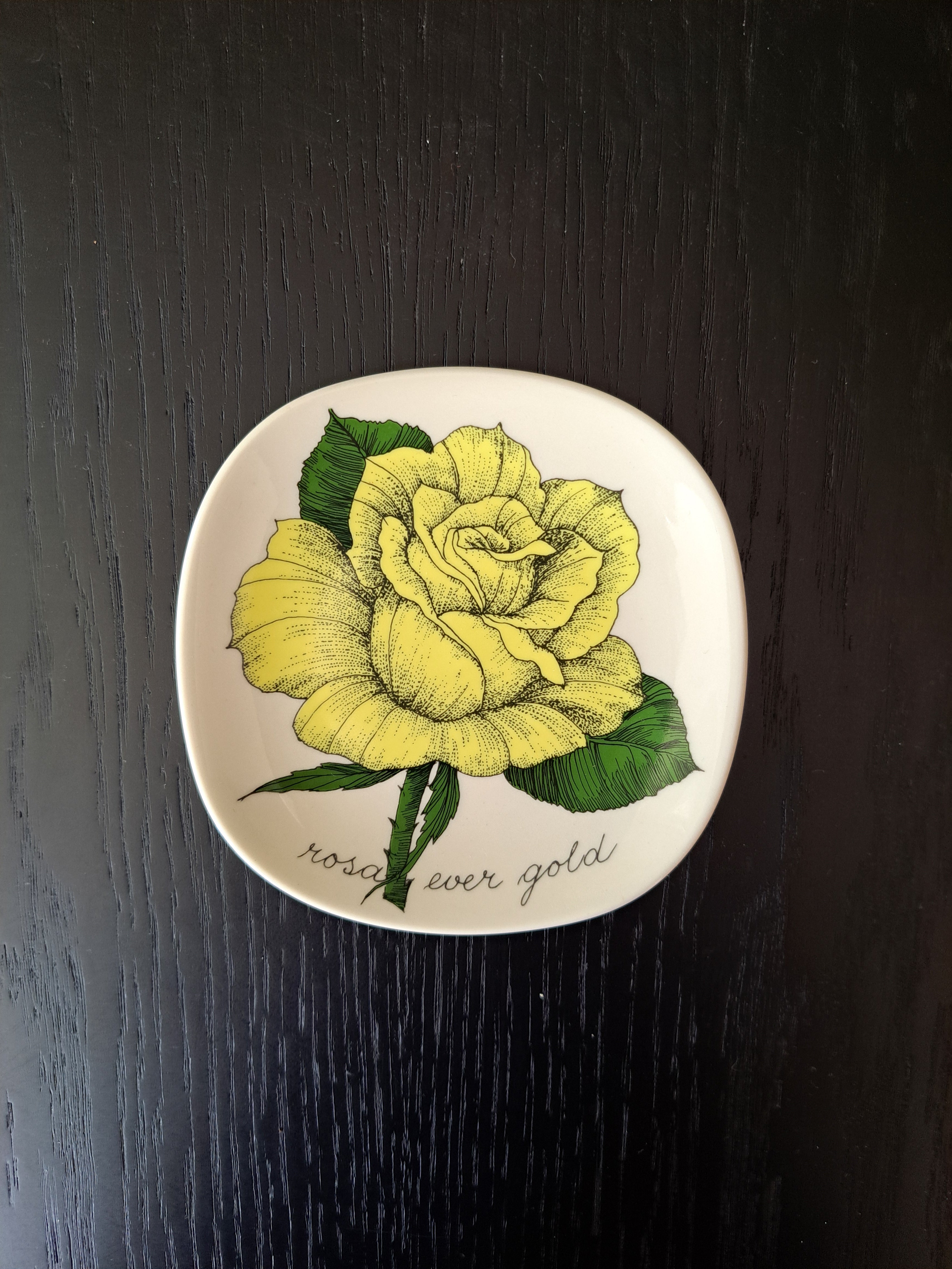 Arabia Botanica Rosa Ever Gold seinälautanen – Esteri Tomula