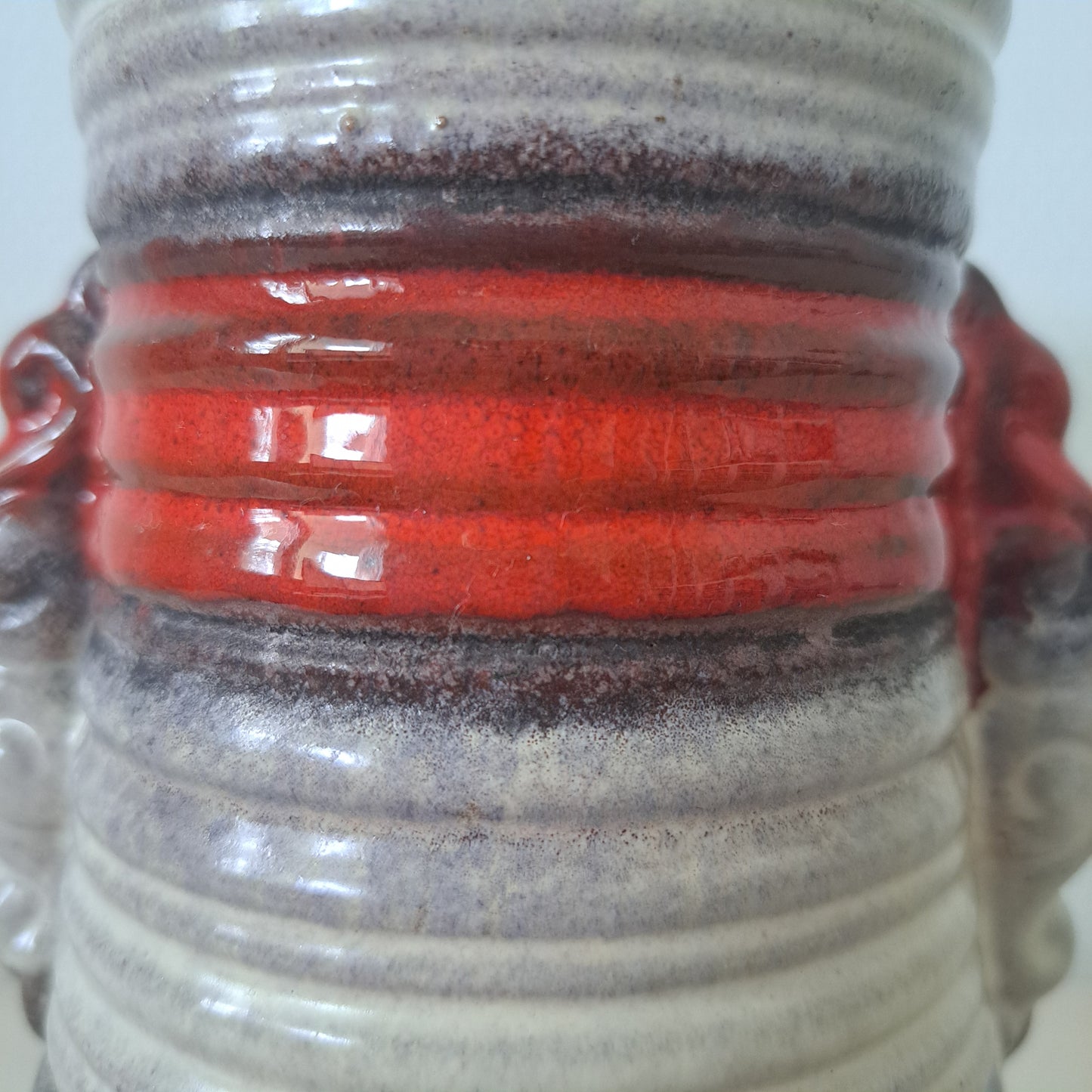 Strehla Keramik, maljakko, raidallinen