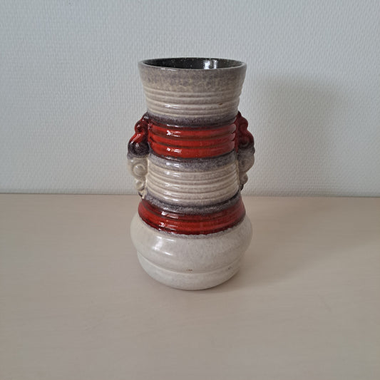 Strehla Keramik, maljakko, raidallinen