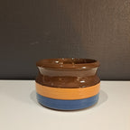 Kupittaan clay, bowl, striped